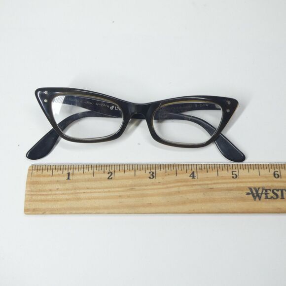 Bausch & Lomb 4-5 1/4 Vintage Cat Eye Glasses Frames Cateye MCM 1960s - Picture 12 of 13
